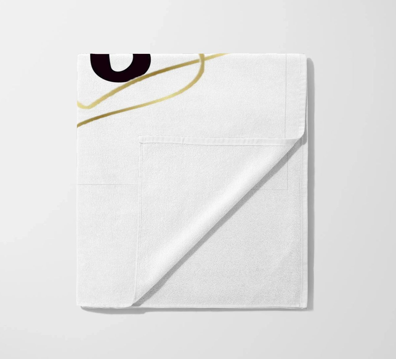 Poster con monogramma Golden Heart A - Decorazione da parete minimalista con telo mare da nsbdesign