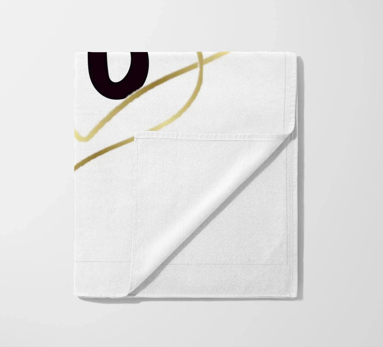 Poster con monogramma Golden Heart A - Decorazione da parete minimalista con telo mare da nsbdesign