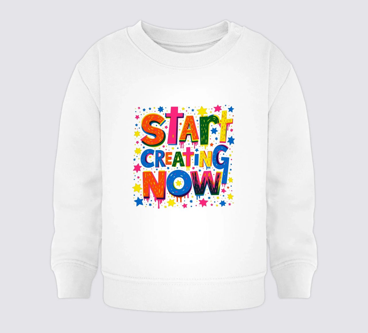 Start Creating Now Motivational  Quote Typographic Art felpa neonato da Signorino