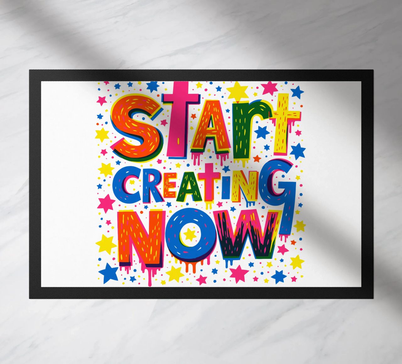Start Creating Now Motivational  Quote Typographic Art zerbino da Signorino