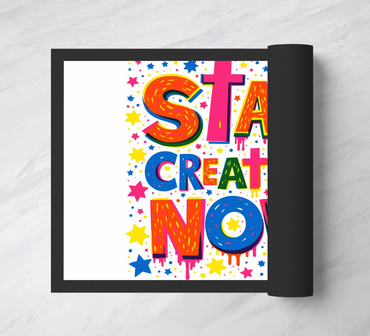 Start Creating Now Motivational  Quote Typographic Art zerbino da Signorino