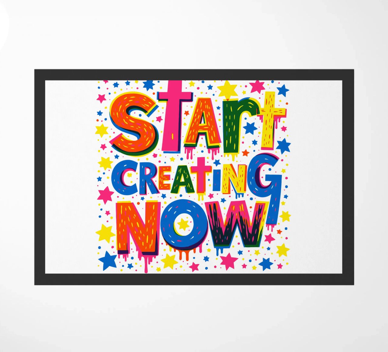 Start Creating Now Motivational  Quote Typographic Art zerbino da Signorino
