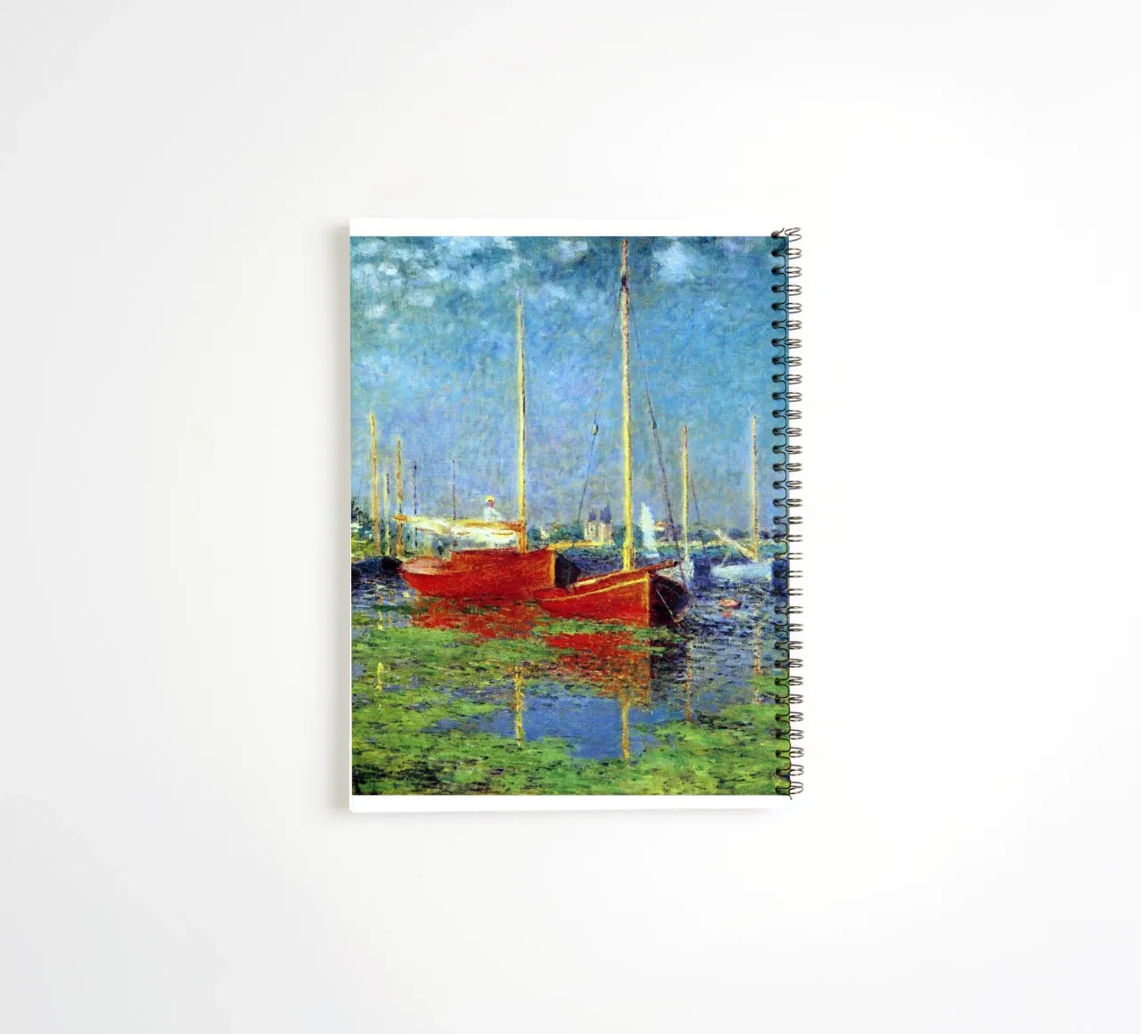 boat docked spiral notebook by SMG Store