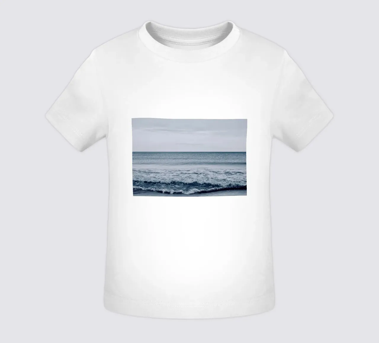 Thick Wave Ocean baby t-shirt by KISSA STUDIO