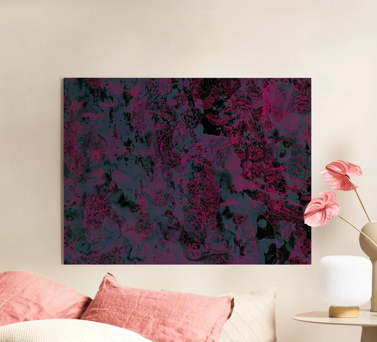 adem roze acryl van Giulio Iurissevich