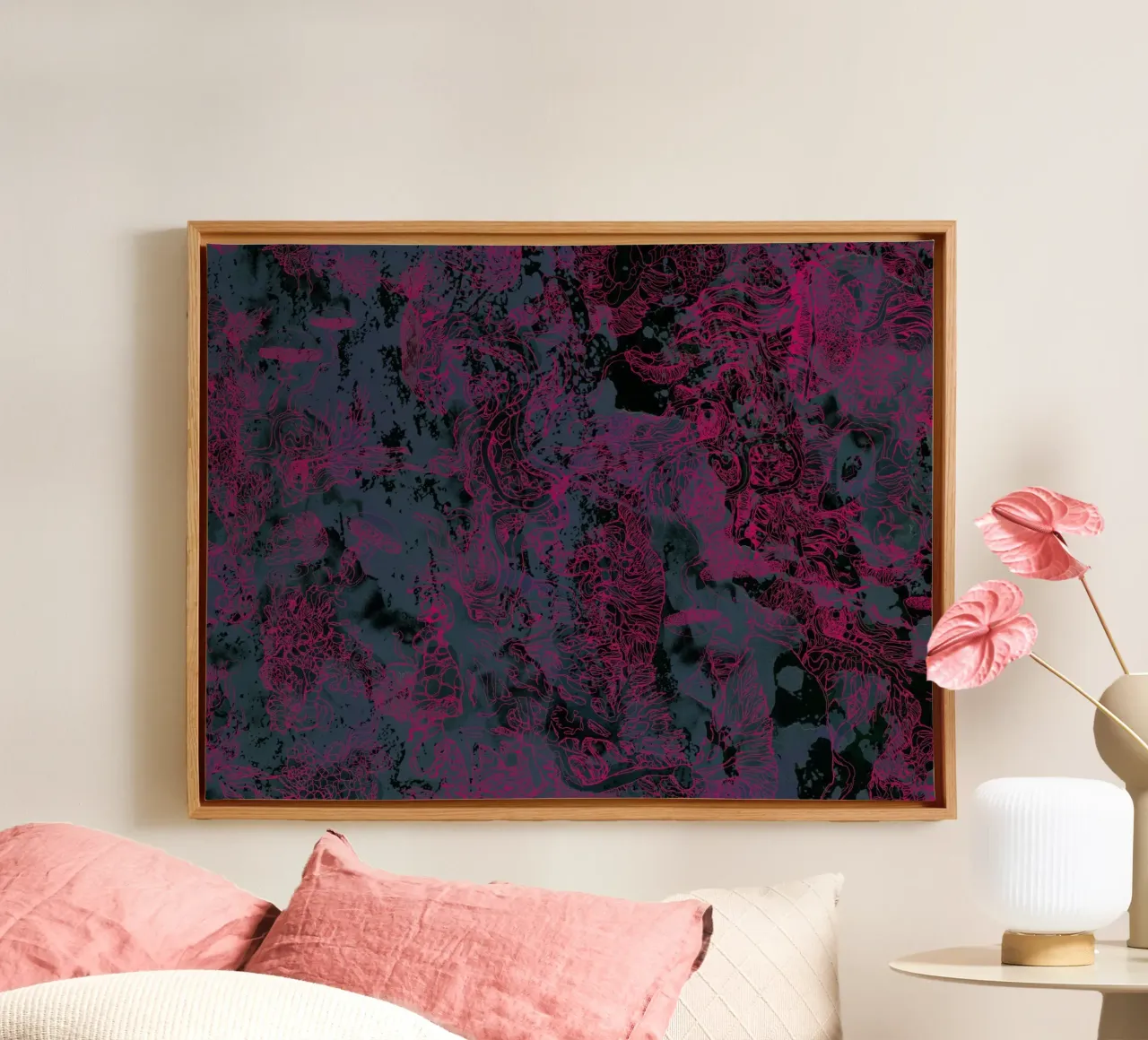 Atem rosa Leinwand von Giulio Iurissevich