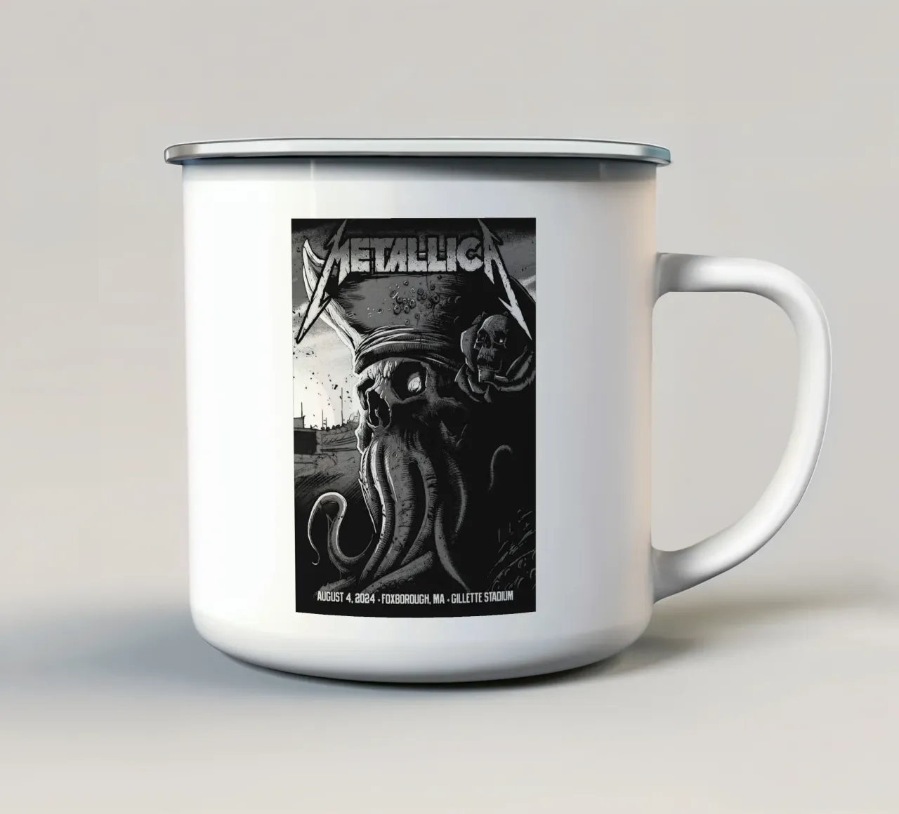 metallica tour poster tazza in smalto da vanhesling