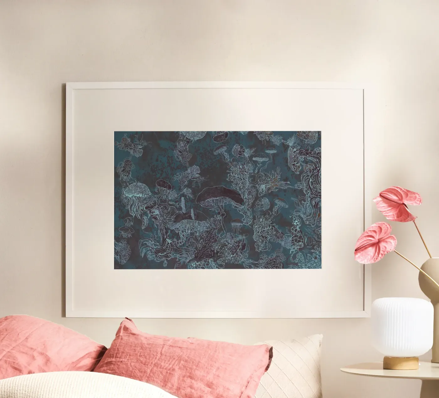 mush blue poster by Giulio Iurissevich