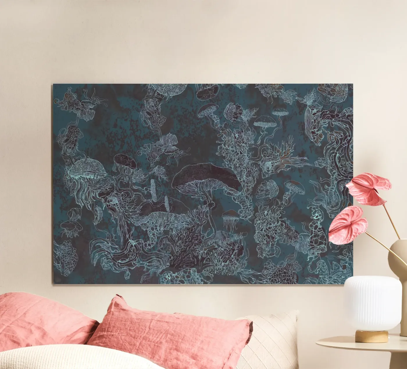 mush blue poster by Giulio Iurissevich