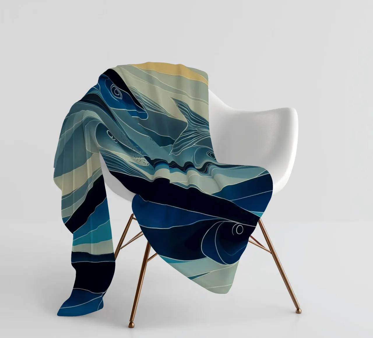 Pesci di colore blu coperta in pile da Imagine