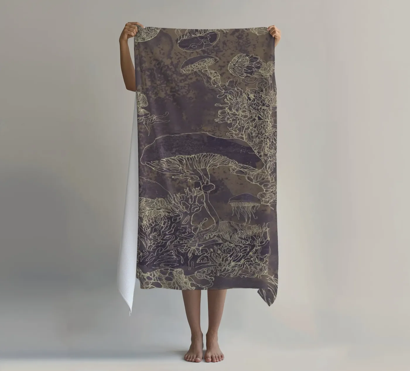 maroon beach towel by Giulio Iurissevich