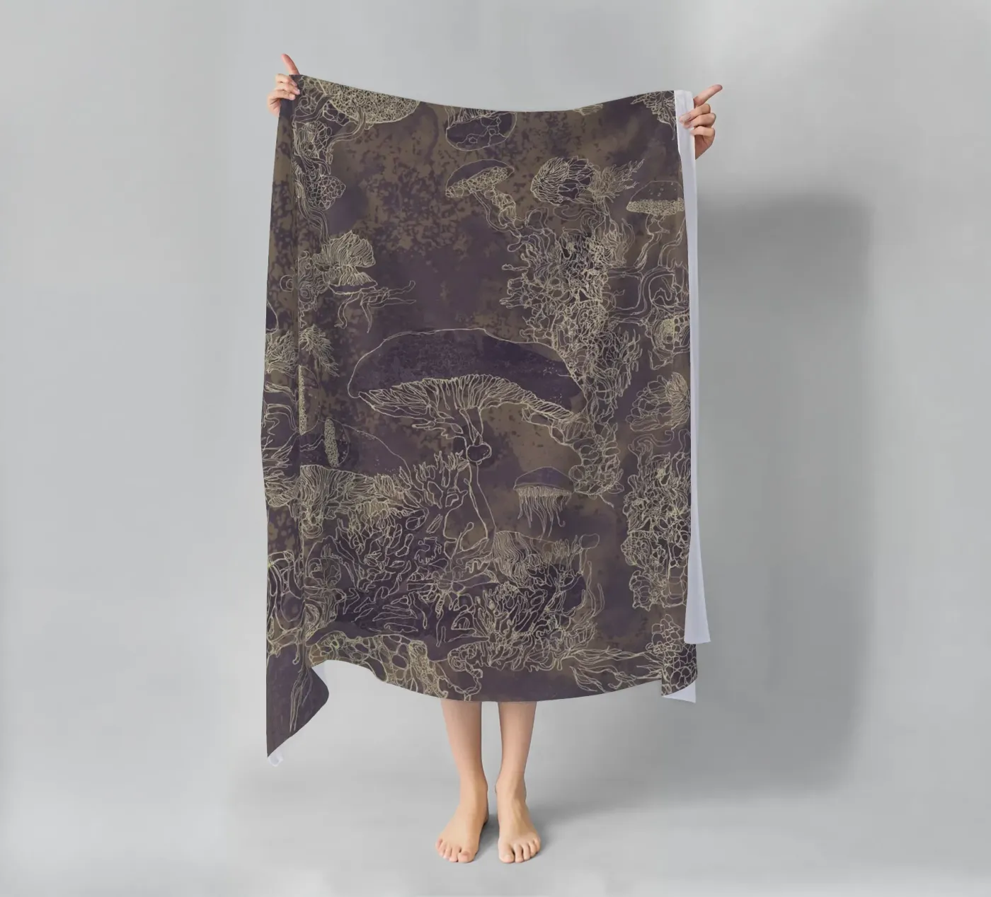 maroon beach towel by Giulio Iurissevich