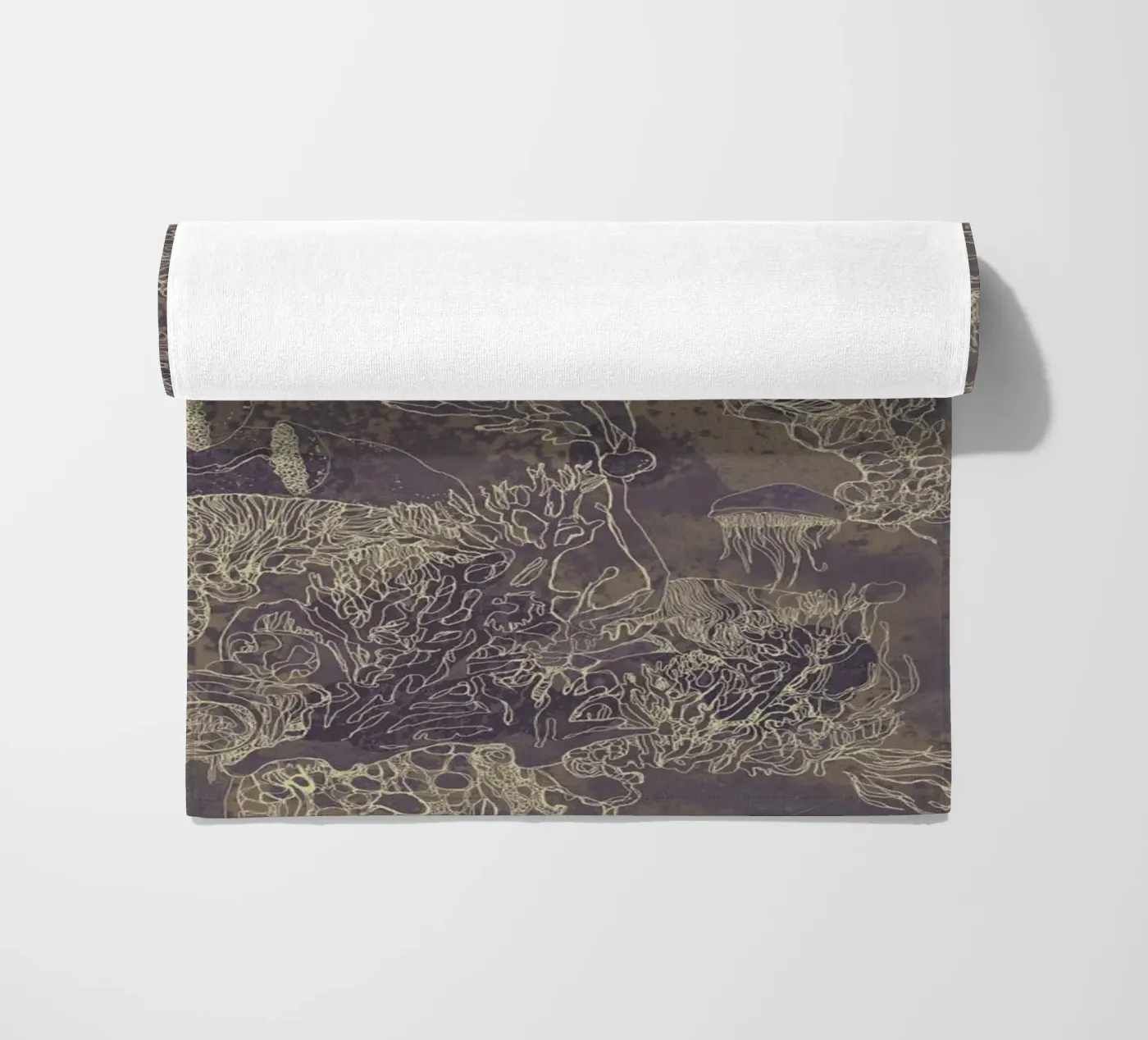 maroon beach towel by Giulio Iurissevich
