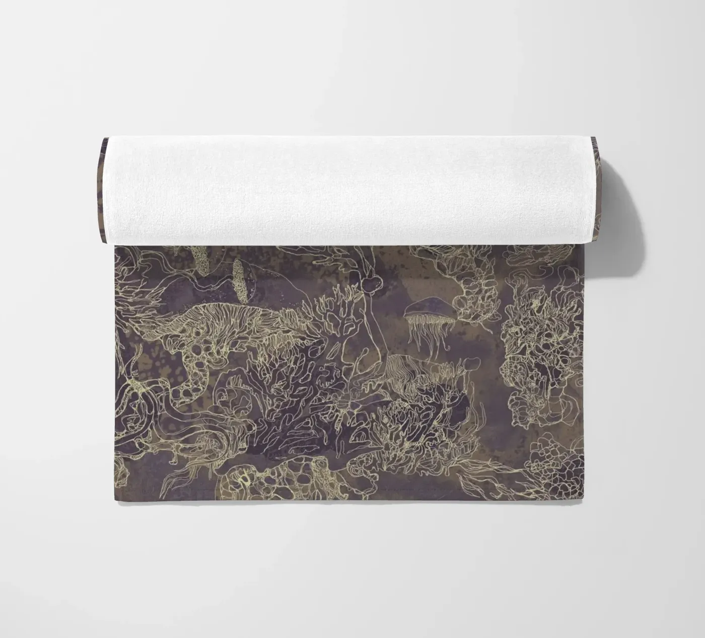 maroon beach towel by Giulio Iurissevich