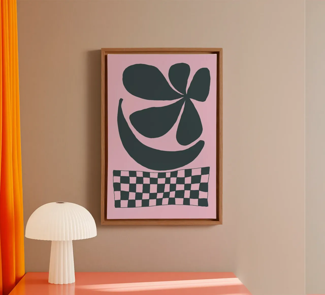 Leaves and Banana tela con Cornice a cassetta da Pure