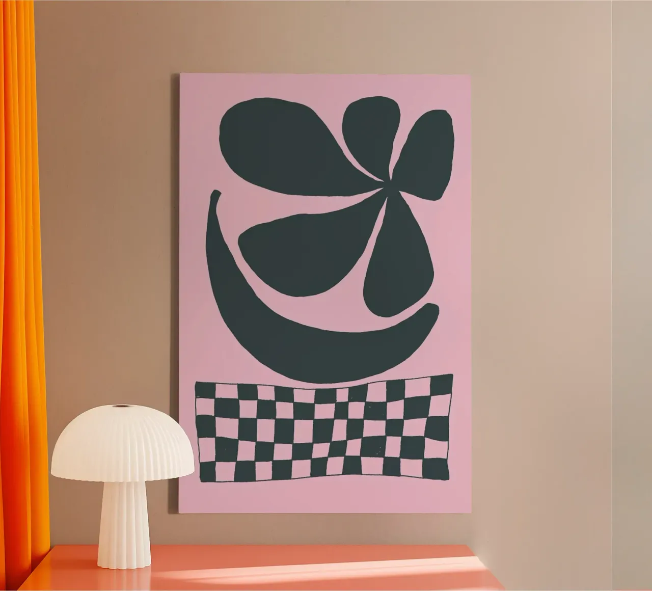 Leaves and Banana tela con Cornice a cassetta da Pure