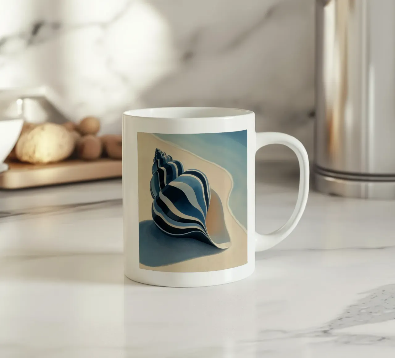 Grande conchiglia sulla spiaggia tazza in ceramica da Imagine