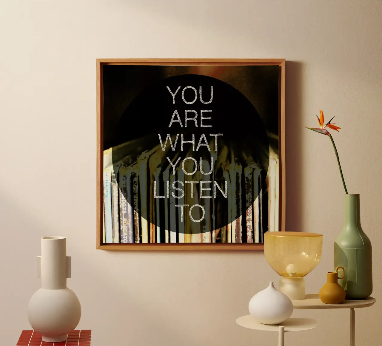 You Are What You Listen To tela con Cornice a cassetta da Galaxy Eyes