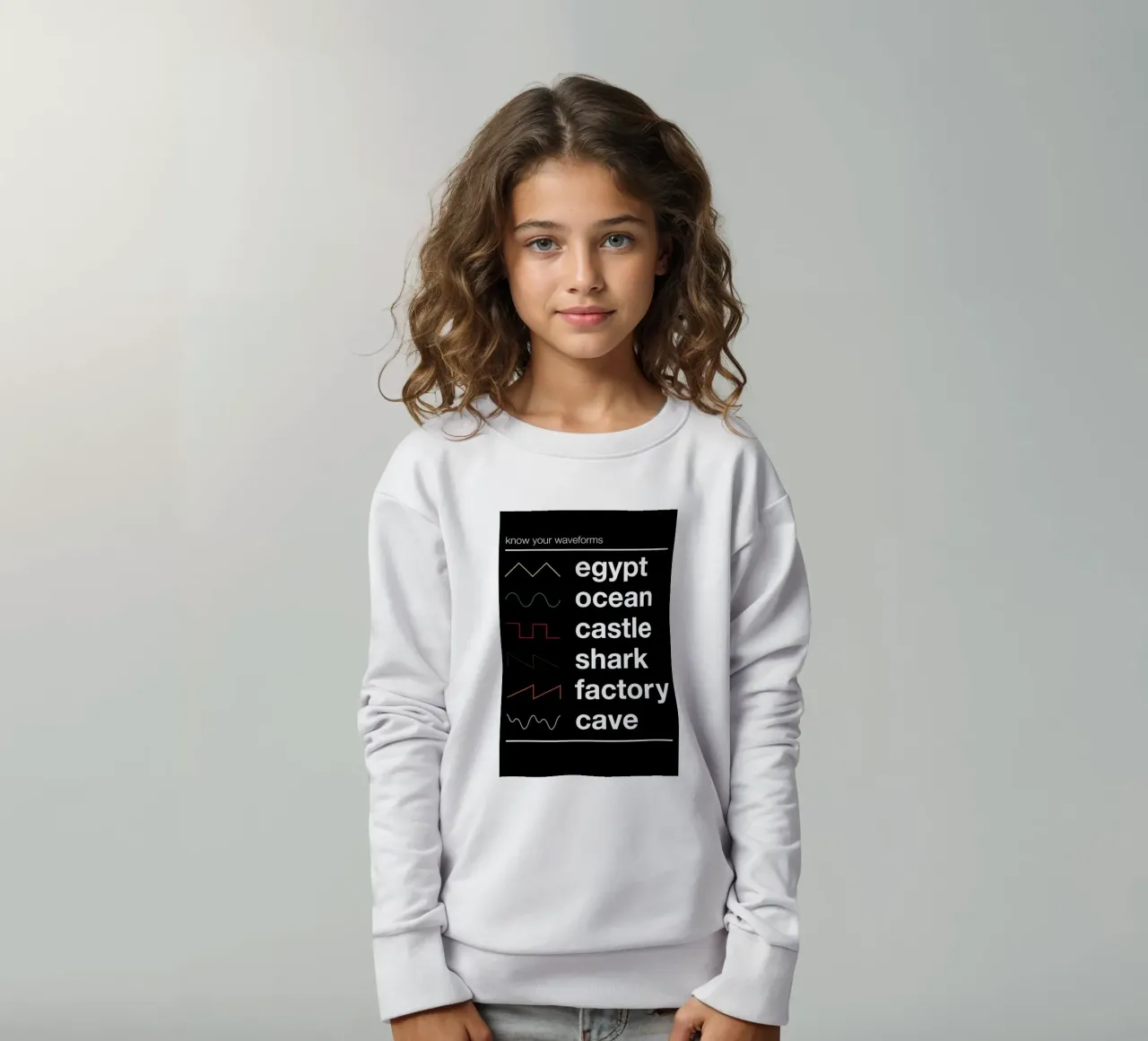 Know Your Waveforms Kinder Sweatshirt von Florent Bodart