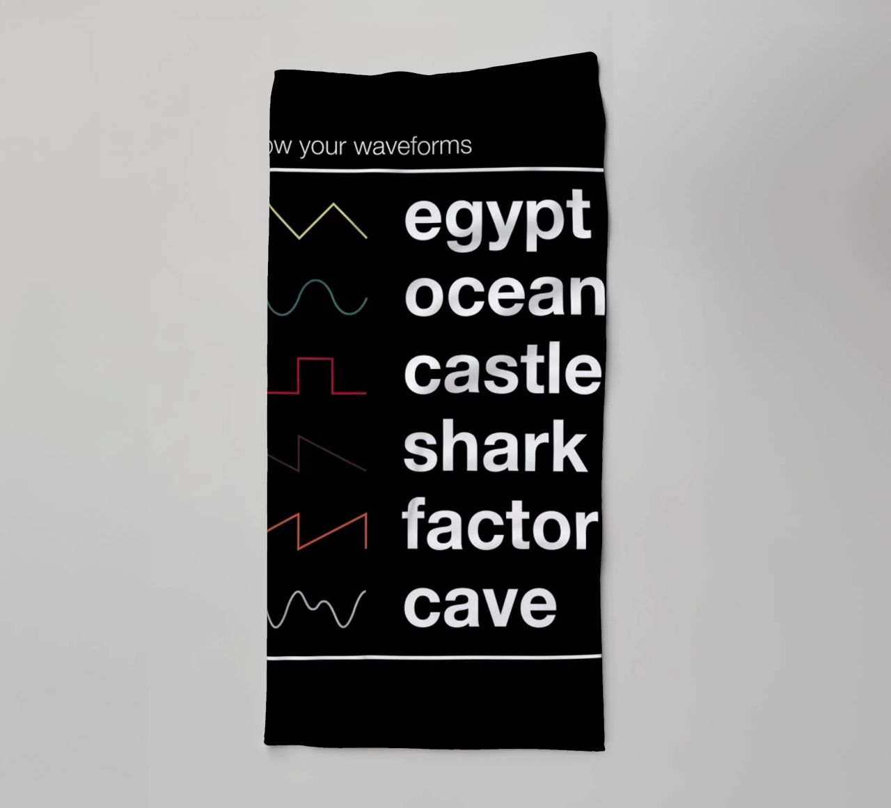 Know Your Waveforms asciugamano da bagno da Florent Bodart