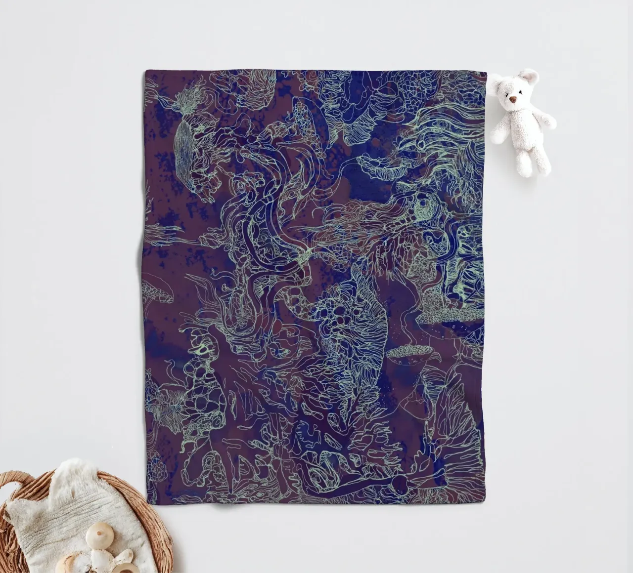 Kohlendioxid Fleecedecke von Giulio Iurissevich