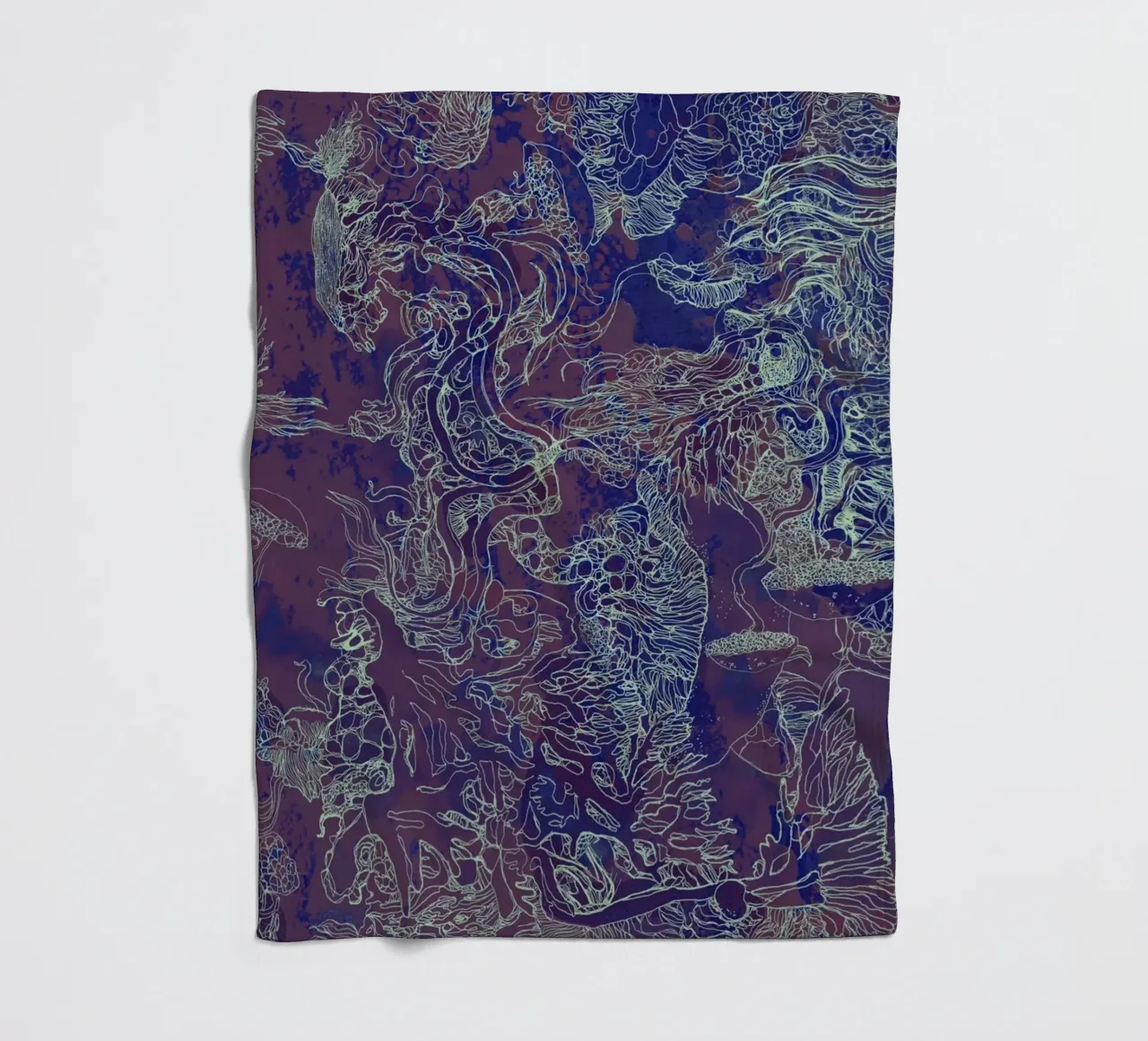 Kohlendioxid Fleecedecke von Giulio Iurissevich