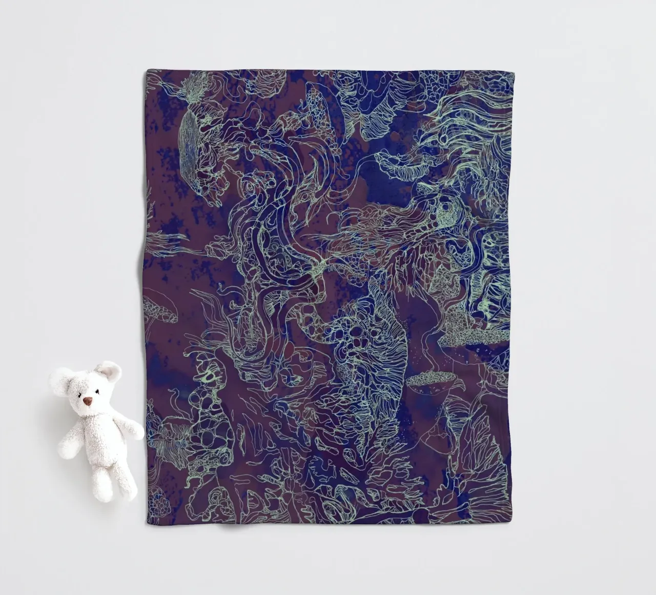 Kohlendioxid Fleecedecke von Giulio Iurissevich