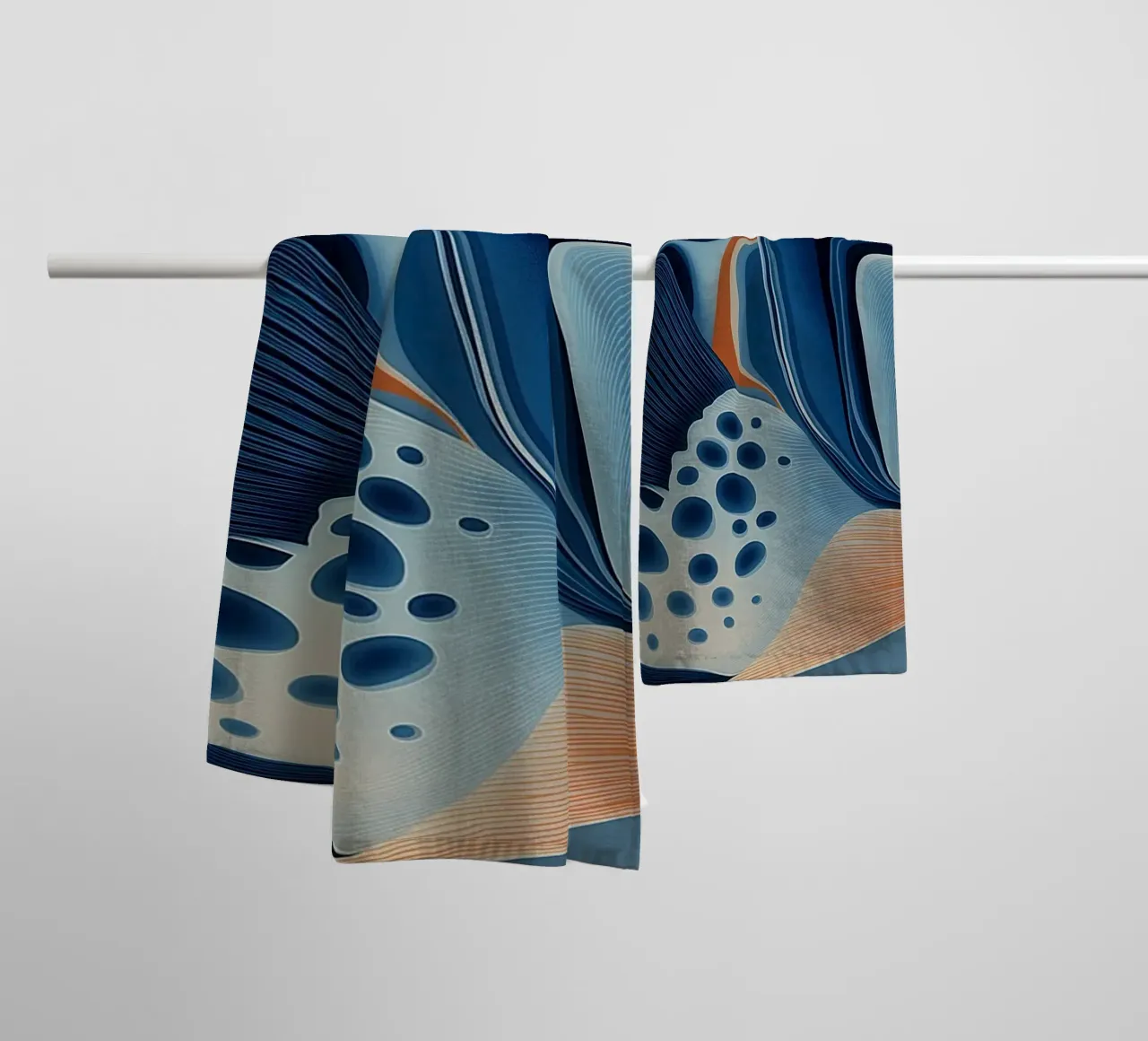 Pesci di colore blu asciugamano da bagno da Imagine