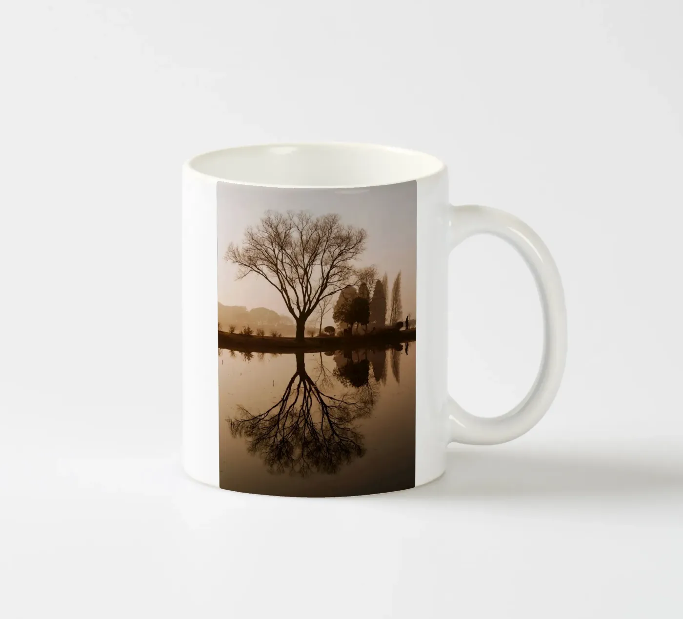 tree reflection ceramic mug by Earthly Visions