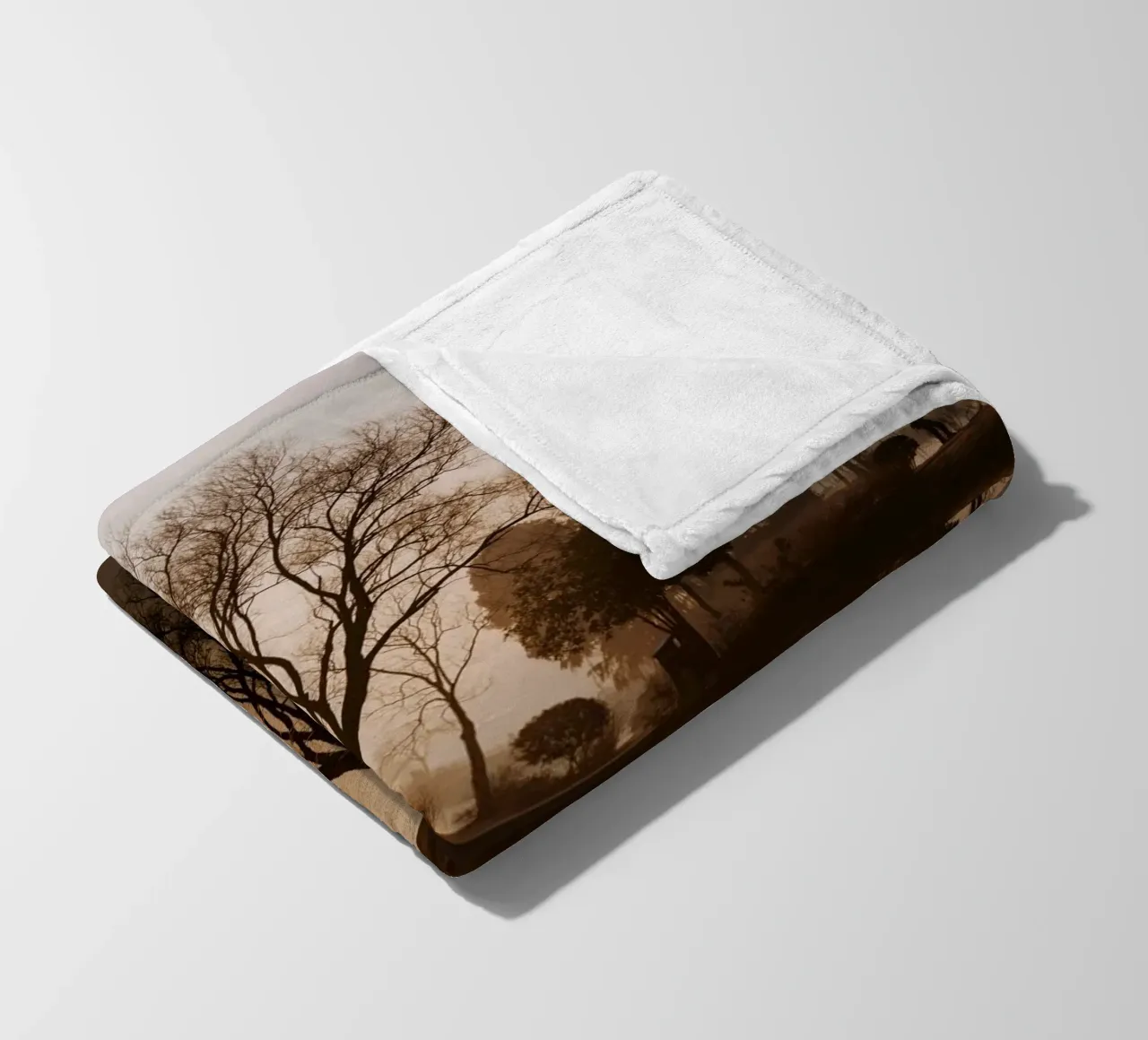 tree reflection fleece blanket by Earthly Visions