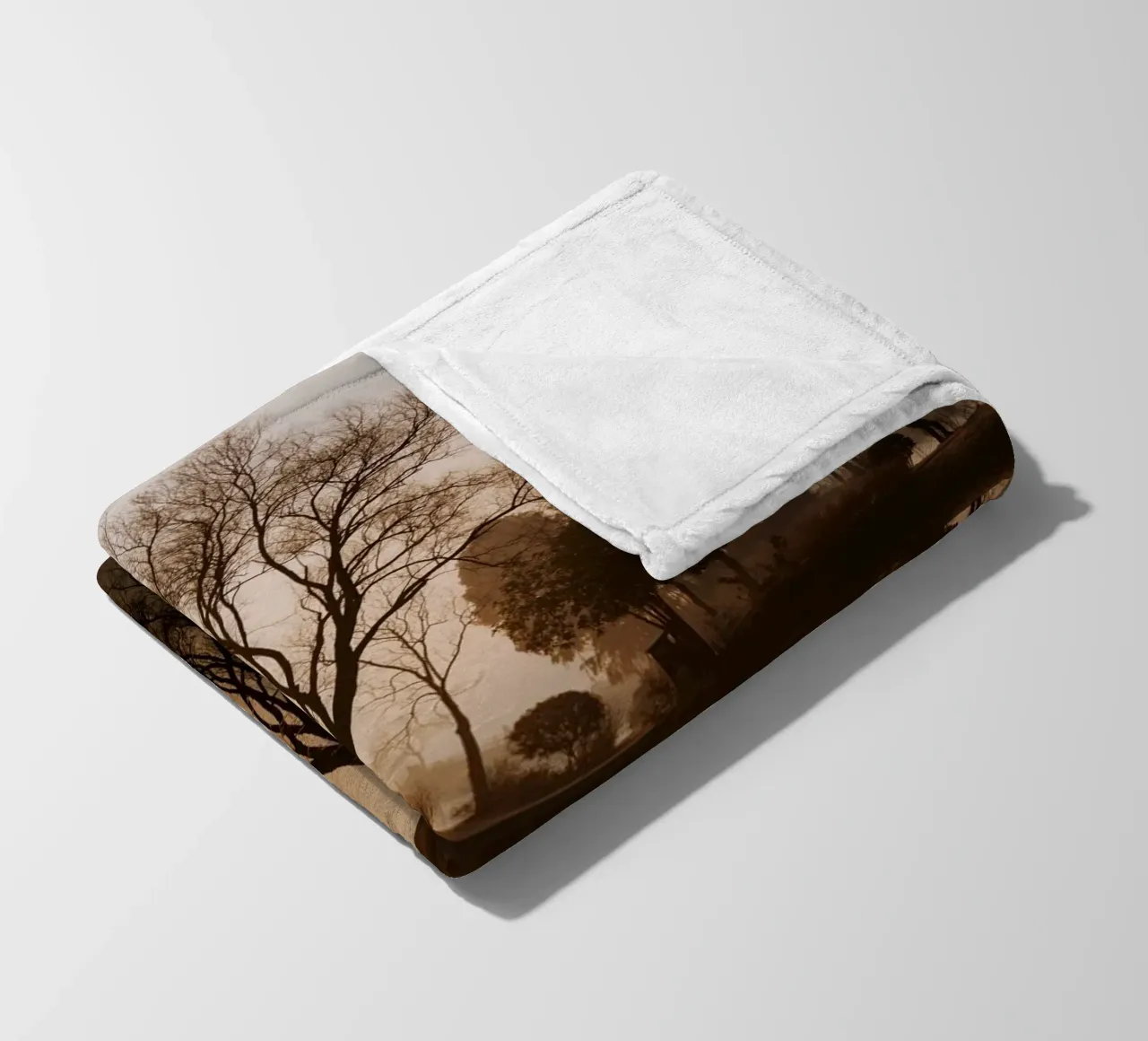 tree reflection fleece blanket by Earthly Visions