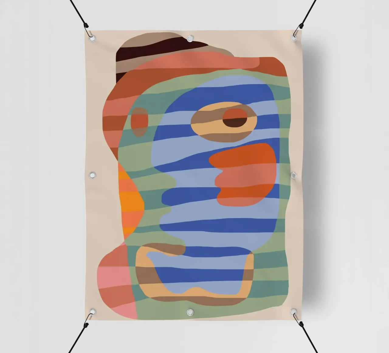 Forme a strisce colorate telo in pvc da Little Dean