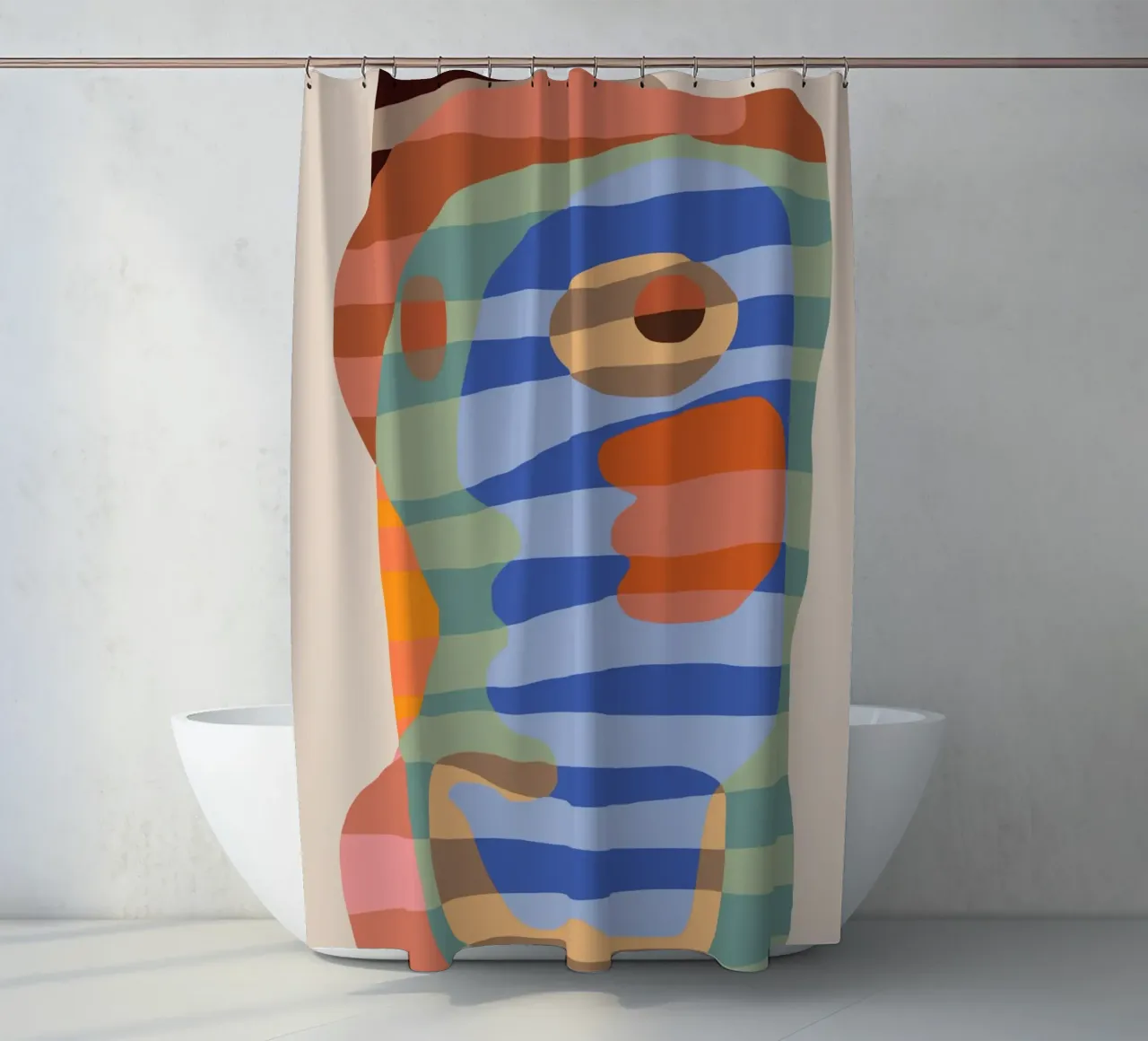 Forme a strisce colorate tenda da doccia da Little Dean