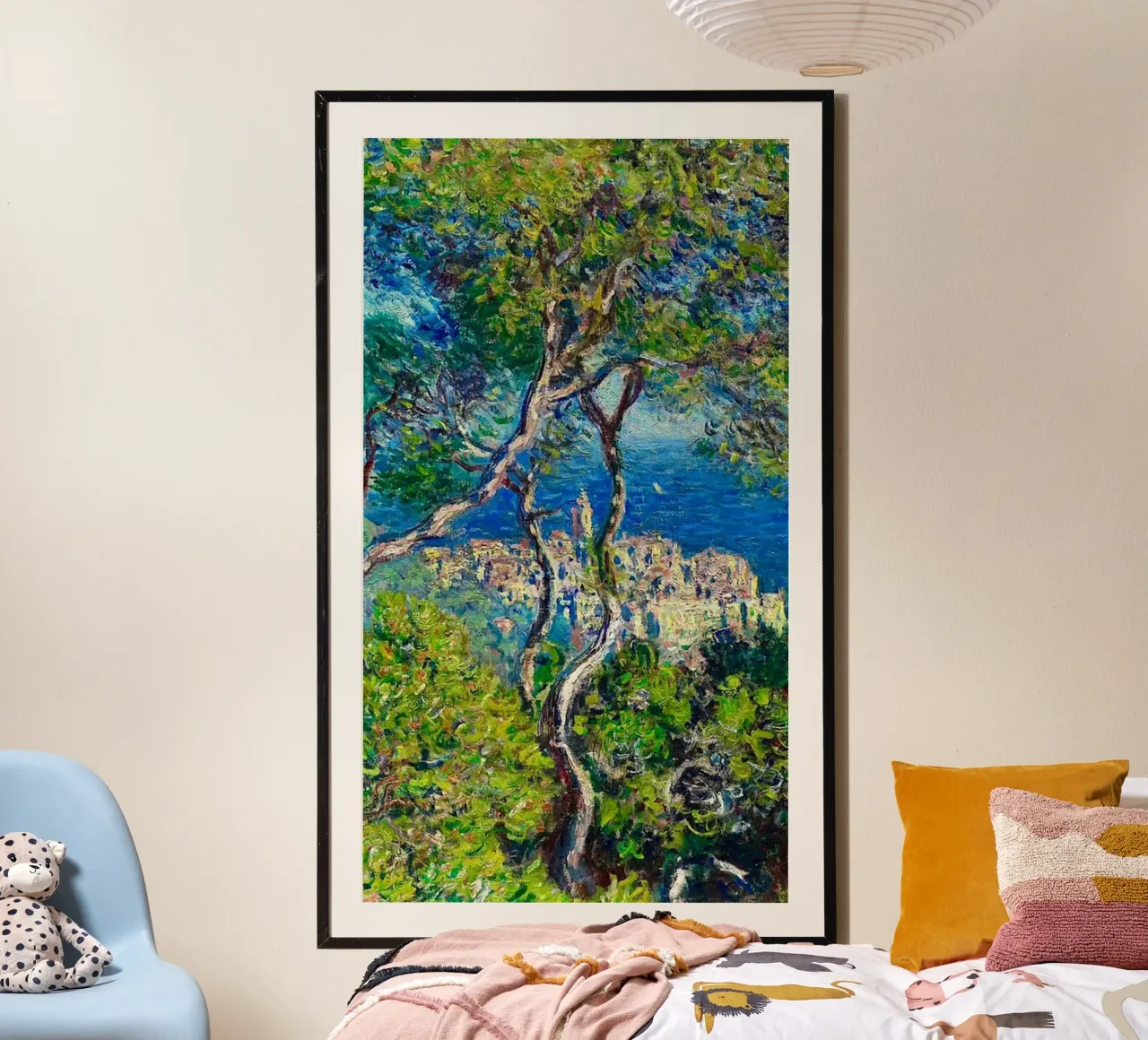 vue de la ville depuis le sommet de la colline poster avec cadre en aluminium de SMG Store