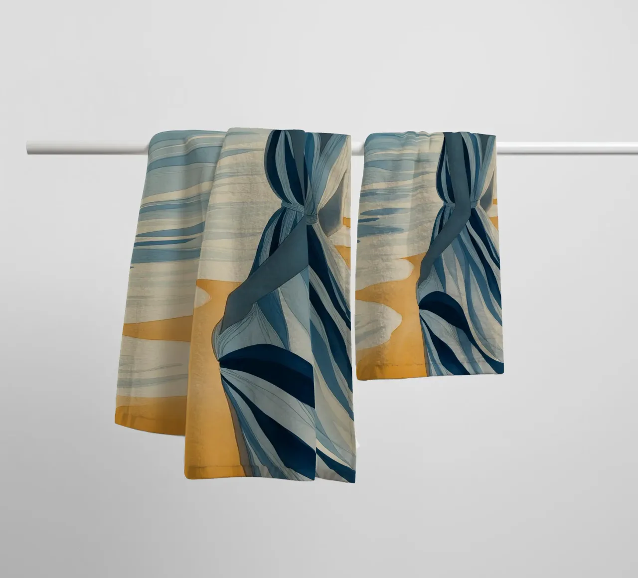 Vrouw op het strand badhanddoek van Imagine
