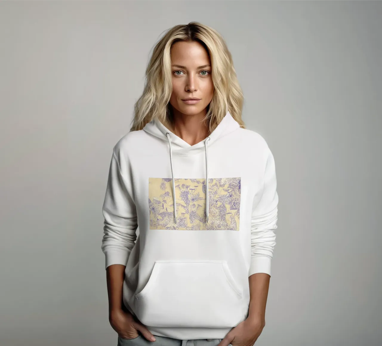 cream mushr felpa con cappuccio da Giulio Iurissevich