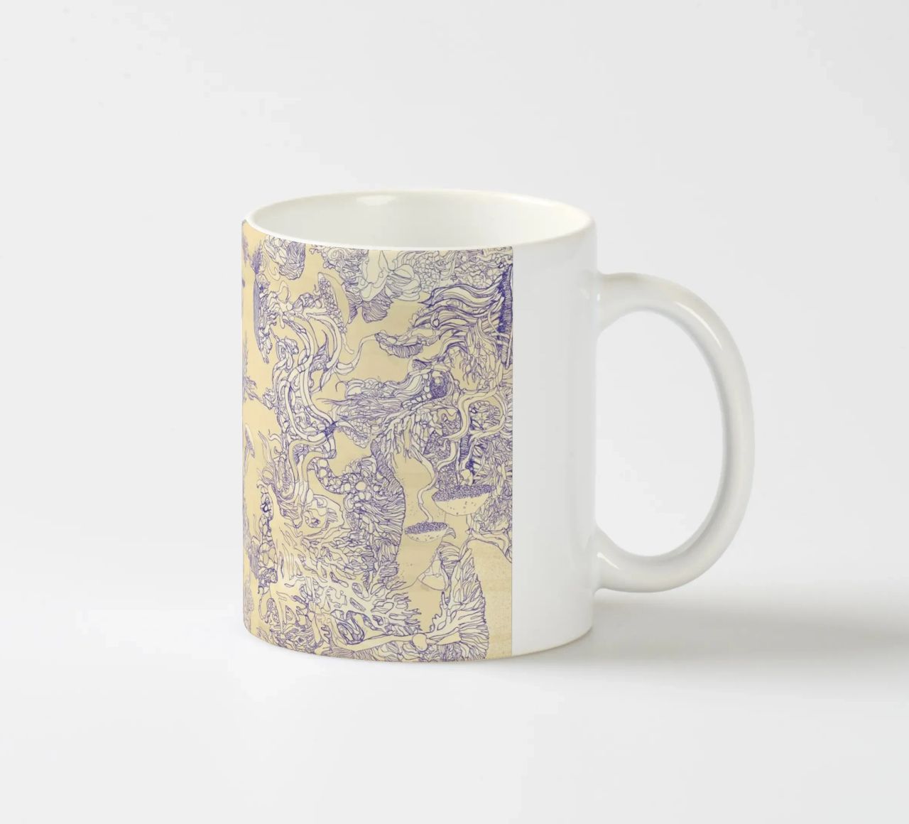 cream mushr tazza in ceramica da Giulio Iurissevich