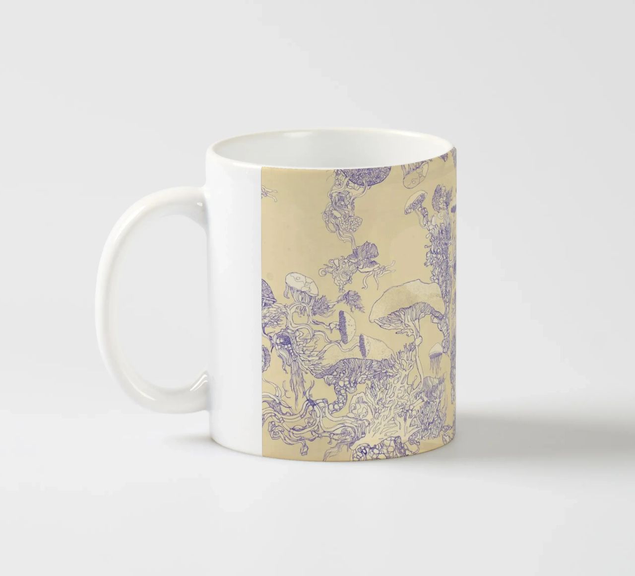 cream mushr tazza in ceramica da Giulio Iurissevich