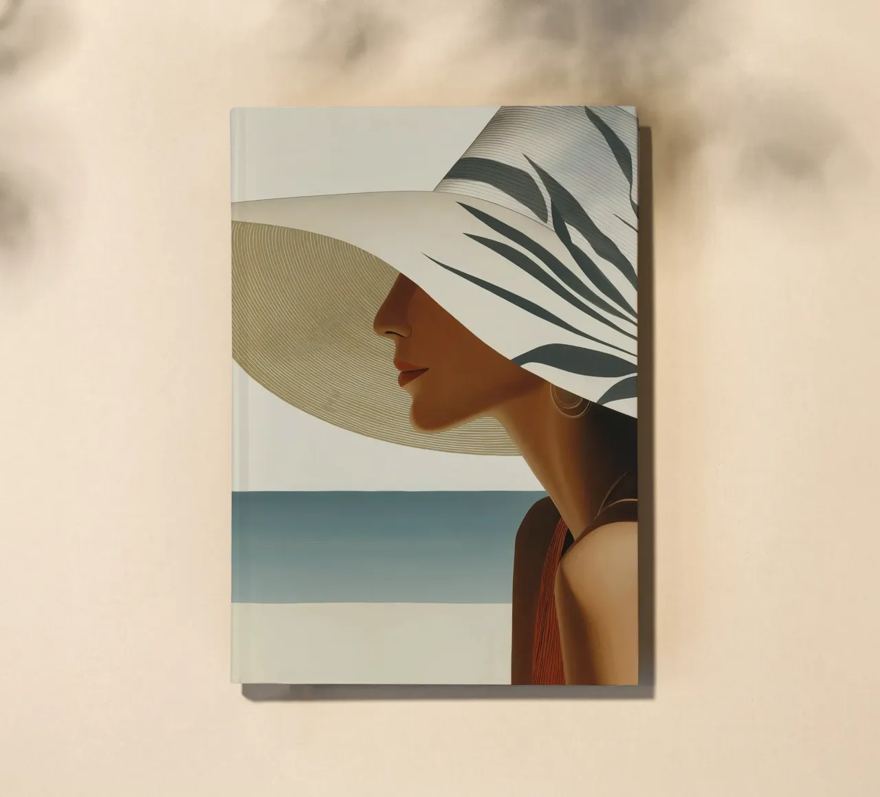 Donna con cappello sulla spiaggia diario da Imagine