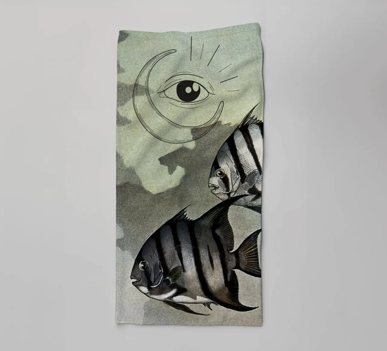 Spade Fish & Spell Craft | Press Play Kunstdruk Collage badhanddoek van Press Play Art Prints