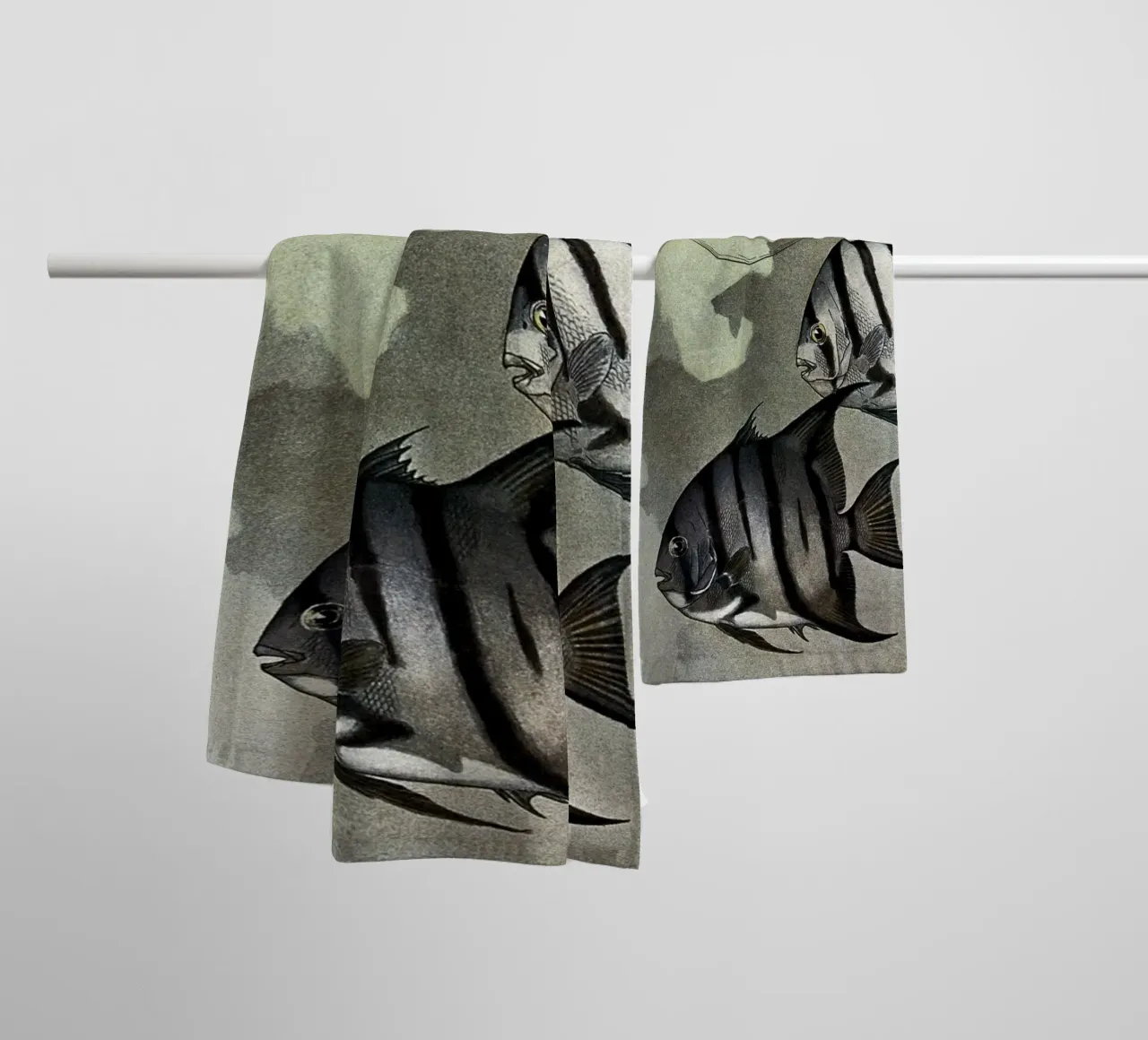 Spade Fish & Spell Craft | Press Play Kunstdruk Collage badhanddoek van Press Play Art Prints