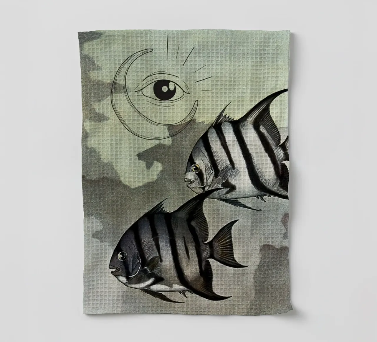 Poisson piqueur et sortilège Craft | Press Play Art Print Collage torchon de Press Play Art Prints