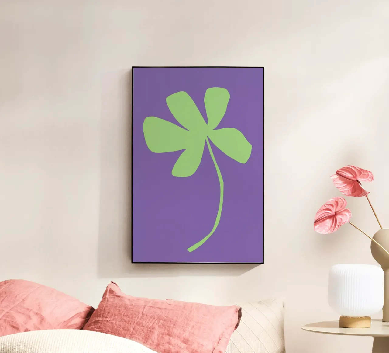 Single Green Flower plexiglass da Pure