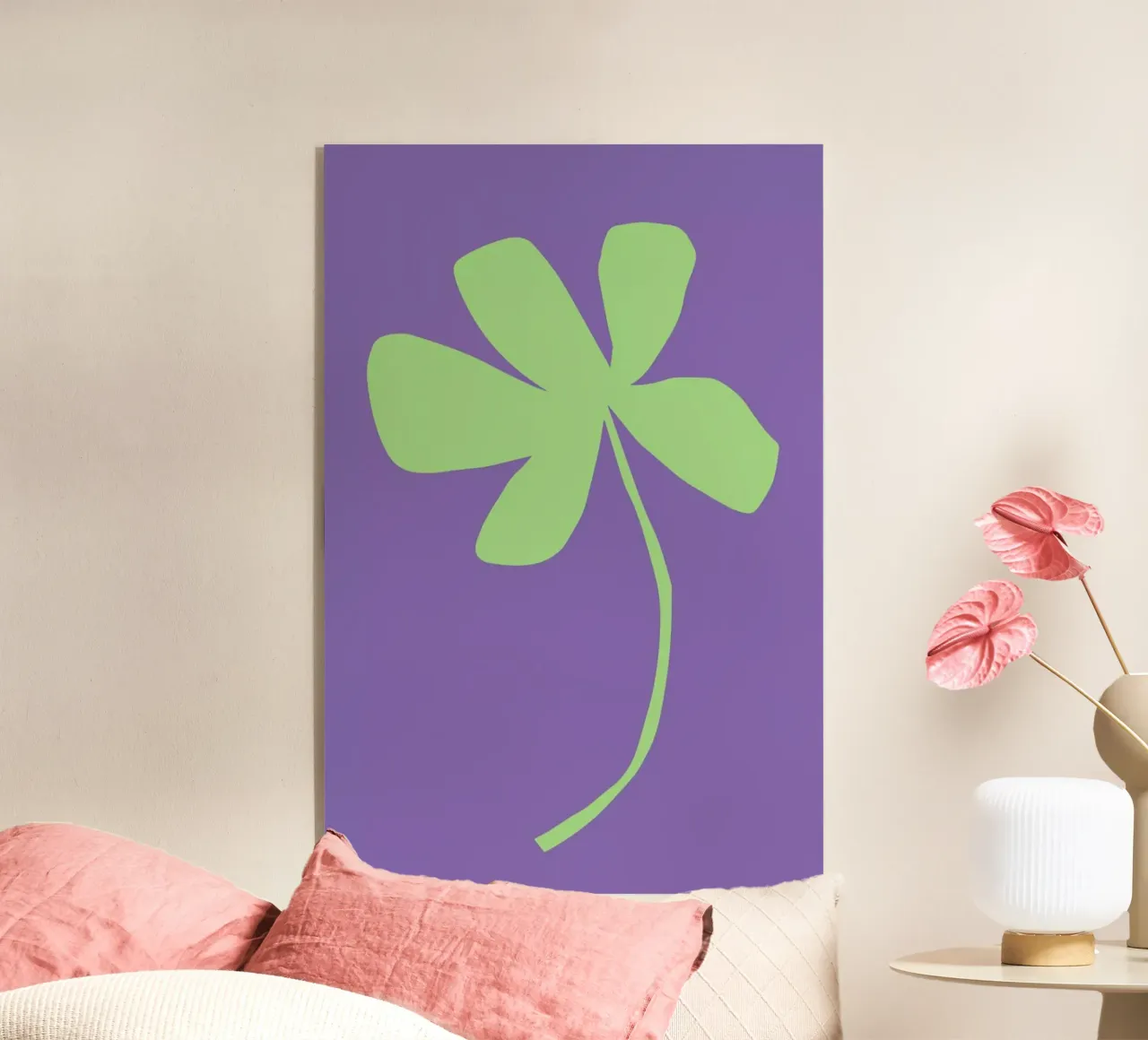 Single Green Flower plexiglass da Pure