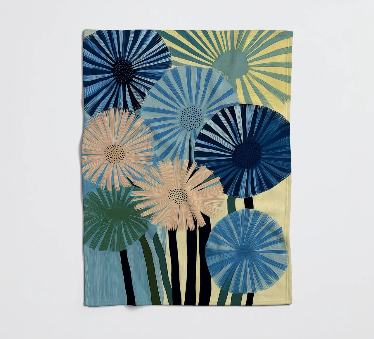 Fiori astratti coperta in pile da Imagine