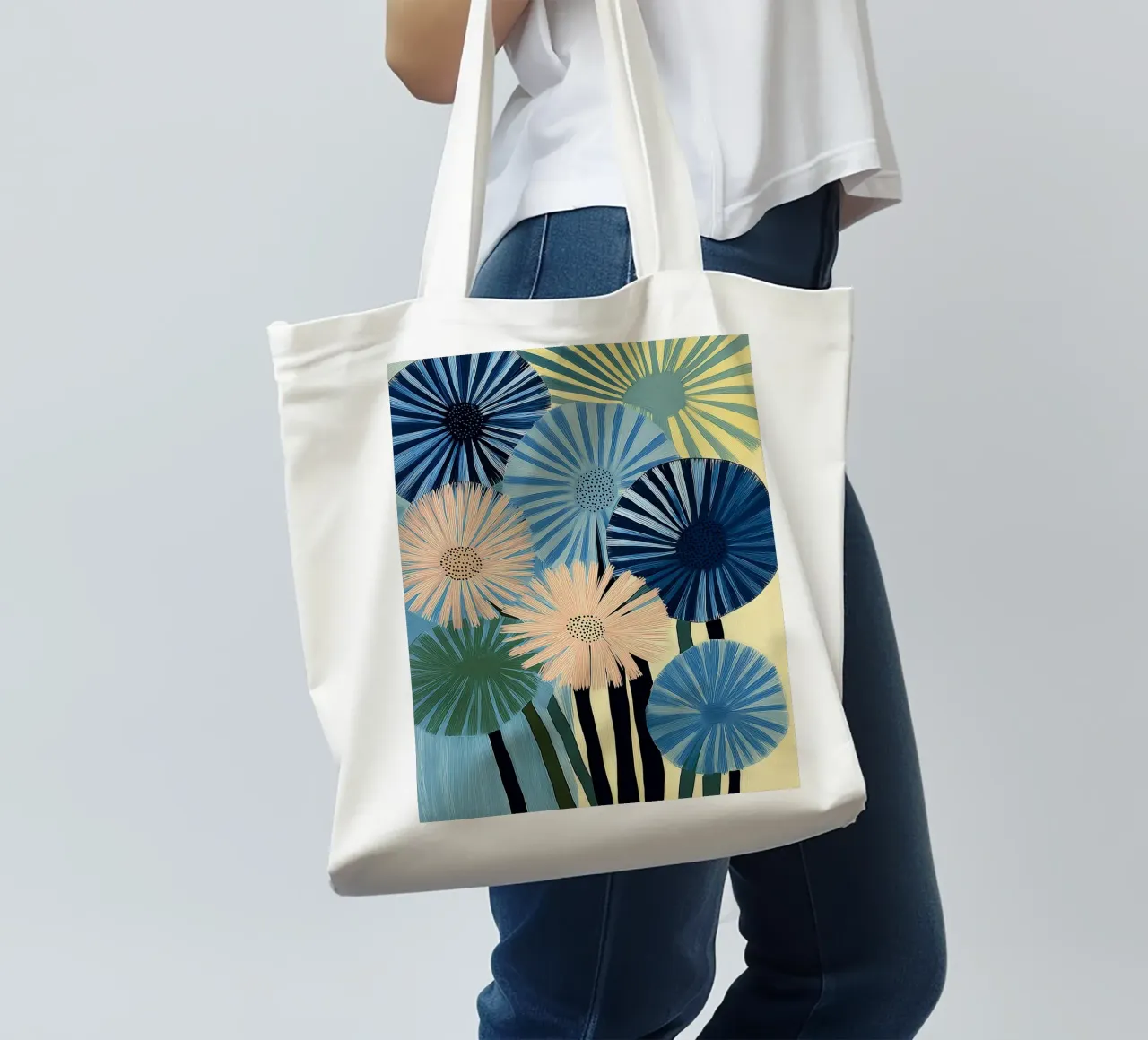 Blumen abstrakt Jutebeutel von Imagine