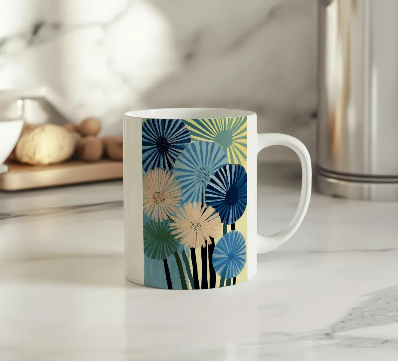 Fiori astratti tazza in ceramica da Imagine