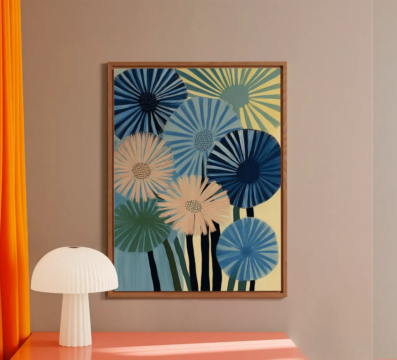 Flowers abstract alu-dibond by Imagine