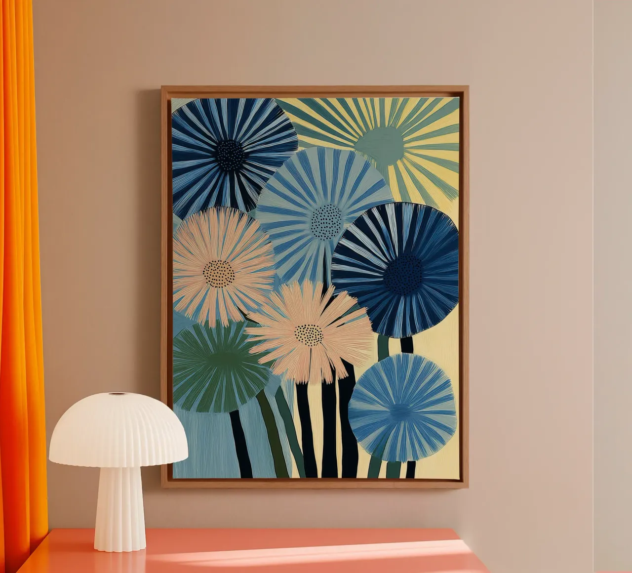 Bloemen abstract canvas van Imagine