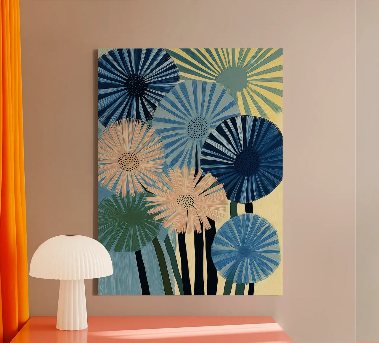 Bloemen abstract canvas van Imagine